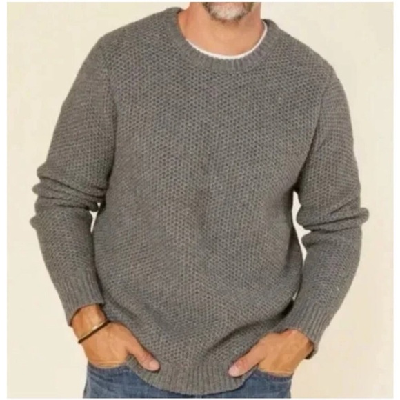 Outerknown Jet lag sweater knit crew neck pull over fisherman size medium wool - Picture 1 of 15
